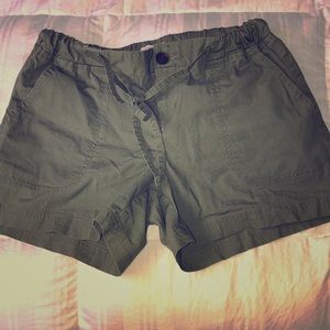 Olive green shorts